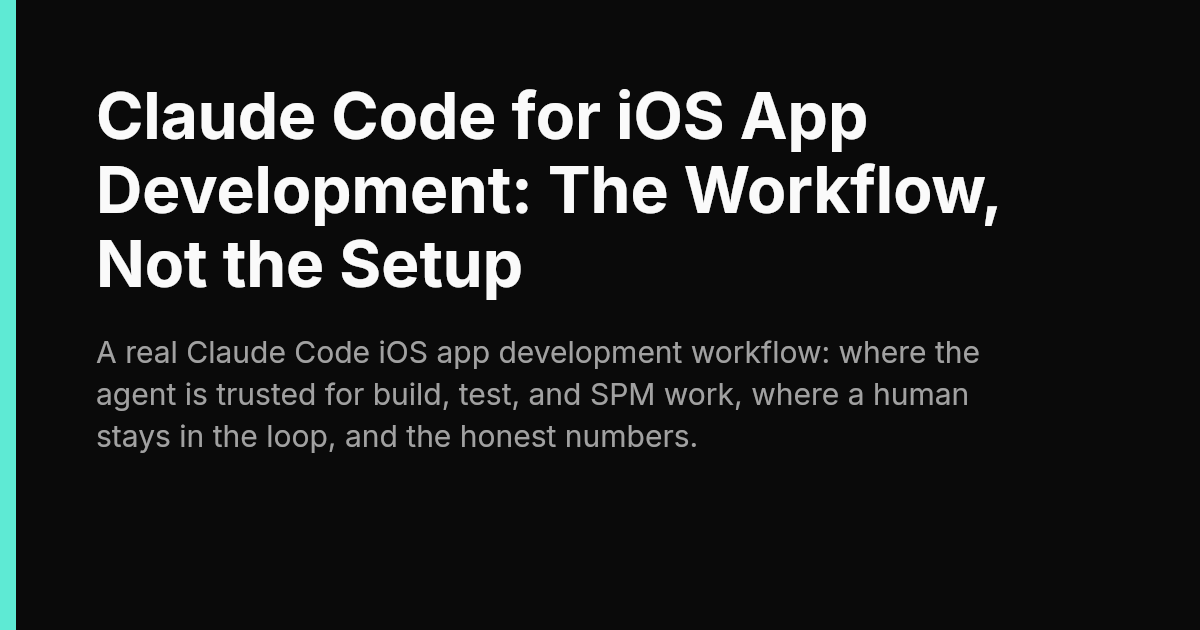 Claude Code for iOS development workflow and trust-boundary article preview